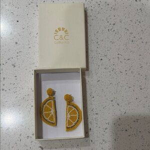C&C California Lemon Beaded Earrings